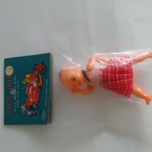 Vintage Doll Dollhouse Miniature Celluloid Plastic 3" Hong Kong NIP